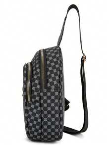 男士胸包，多功能通勤单肩斜挎包，时尚旅行休闲胸包 - 彩色 - 查看 8