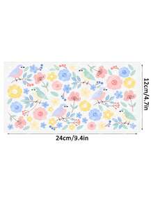 Pegatinas de cristal con estilo bohemio de pájaros y flores coloridos UV DTF, pegatinas para decorar vasos de 16 onzas de la marca Libbey, pegatinas resistentes al agua y a los arañazos para tazas, jarrones, cuadernos, portátiles y otras superficies duras, decoración del hogar - Multicolor - Ver 2