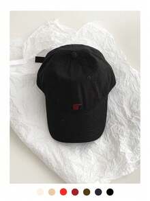 Mũ lưỡi trai mềm mại, thêu chữ tối giản, kiểu dáng retro, chất liệu cotton, unisex, có khóa điều chỉnh, thích hợp cho mùa hè, đa năng. - chữ cái oneG - Xem 17