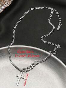 MONALLY Hip Hop Style Seller Stainless Steel Classic Cross Necklace Chain Pendant For Women Unisex Minimalist Religious Choker Jewelry Gift Daily Wearing - Pendant Necklace - View 5