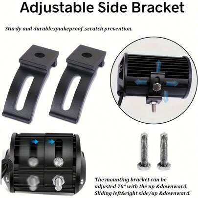 LED Light Bar Mounting Bracket - Mounting Brackets Universal Adjustable Slide Mounted Base For Work Light Bar LED Pod (Pack Of 2)