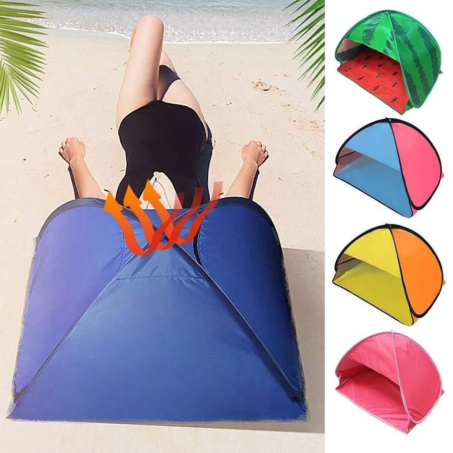 Lều che nắng di động gấp gọn, chống gió, chống cát, lều mini che nắng tự động mở nhanh, lều bãi biển mùa hè, mái che đầu khi tắm nắng. - Nhiều màu - Xem 1