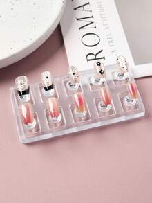 5/10 cái Kệ trưng bày móng tay acrylic trong suốt không từ tính, Giá trưng bày nhãn dán móng tay, Bàn tập làm móng, Dụng cụ làm móng DIY - Trong sáng - Xem 6