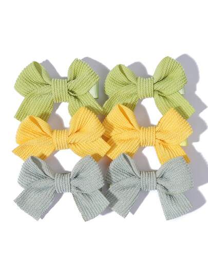 6pcs Baby Girls Butterfly Hairclips, Hair Clips, Sweet Hair Accessories For Kids