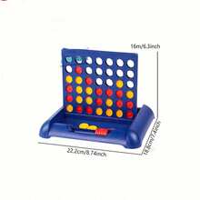 Foldable 4-In-A-Row Game Board, Classic Party Bingo Chess Game, Family Game Toy, Party Game Gift, Birthday Gift, Holiday Gift - Royal Blue - View 9