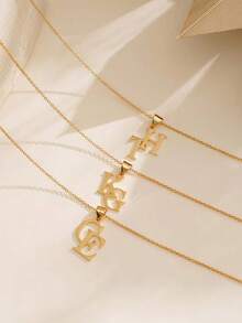 Personalized 2-Letter Initial Necklace, Elegant Name Pendant Necklace, Couple Necklace, Anniversary Gift - Multicolor - View 6