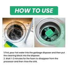 Garbage Disposal Cleaner Blocks, Kitchen Food Waste Odor Removal, Deep Grease & Stain Cleaning, Home Drain Cleaning & Maintenance Agent - Solid State - View 4