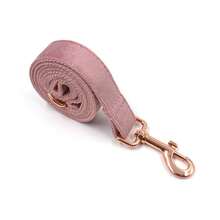 2pcs/Set, Soft Velvet Zinc Alloy Buckle Collar + Leash Set, Suitable For Large, Medium And Small Pets, Pet Outdoor Supplies, Outdoor Dog Leash, Soft & Comfortable, Durable Zinc Alloy Buckle, Plated Gold, More Sturdy Than Plastic, Metal Buckle Easy To Tighten And Quick Release, Holiday Birthday Gift (Due To Fabric Batch Difference, Slight Color Difference, Random Delivery) - Dusty Pink - View 8