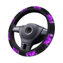 1pc Butterfly Print Car Steering Wheel Cover, Waterproof, Fits 14.5-15 Inch Steering Wheel, Protective Cover For All Seasons - Multicolor - View 8