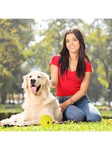 1 Quả bóng cho chó, đồ chơi tương tác đuổi bắt cho thú cưng, đồ chơi gặm cho chó, dụng cụ huấn luyện chạm, phát ra âm thanh vui nhộn khi lăn hoặc lắc, màu xanh lá cây hoặc vàng. - Nhiều màu - Xem 3