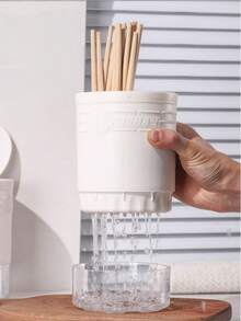 1 Piece Of Multifunctional Chopstick Holder - Large Capacity Storage, Moisture Resistant To Draining, Cutlery Spoon Chopstick Storage Box, Suitable For Household Kitchen Cutlery Knife And Fork Storage, Separated Design - View 3