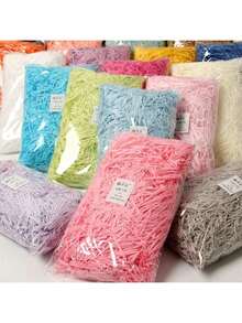 20g/Pack Raffia Paper Shreds, Crinkle Paper Filler For Valentine's Day Gift Box, Christmas Present Box Decoration (30 Color Options) - Raffia - View 4