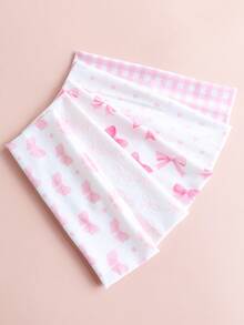 1pc Cute & Sweet Bowknot Heart Plaid Print Hair Clip, Versatile Daily Wear - Multicolor - View 5