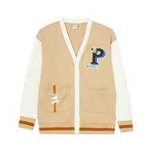 Puma [Runs Slightly Large] Unisex Comfortable Versatile V-Neck Knit Jacket Casual Outerwear 62579883 - Light Brown - View 1