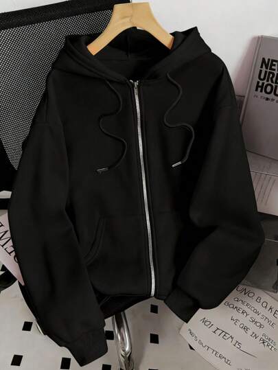 Mujer005 Sudadera con capucha y cremallera para mujer invierno sudadera de manga larga cómoda suave