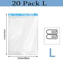 Bolsas de compresión para viajes, bolsas de equipaje ahorra espacio enrollables, artículos esenciales para cruceros, decoración de vacaciones, decoración de habitaciones, decoración del hogar, decoración de dormitorios, vestidos, pantalones, zapatos, jeans, botas, faldas, almacenamiento y organización de dormitorios, almacenamiento del hogar - transparente - Ver 29