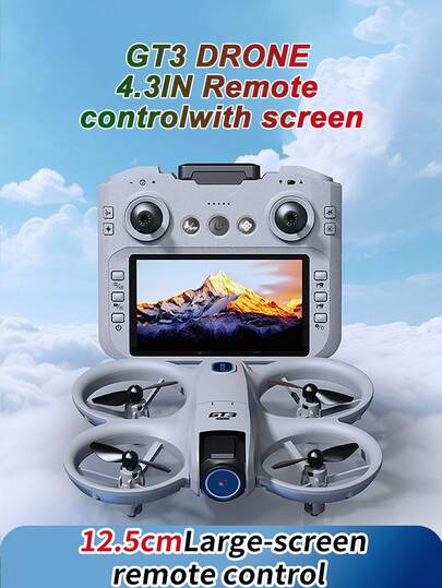 CASRRA Multi-Functional Drone GT3 With Camera, Equipped With Large Remote Control Screen To View Flight Path, Take Photos And Videos In Real-Time, Record Life Moments. Brushless Motor Provides Stronger Performance. Optical Flow Hovering Flight Is More Stable For Beginner Drone Pilots. Economic Drone. Aerial Photography Drone, A Wonderful Christmas And Halloween Gift