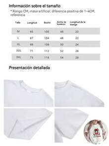 Casual Blouses For Women, Black T-Shirt With Cute Mexican Doll And Phrase "Viva Mexico", Ideal For Patriotic Holidays And National Pride, Comfortable Cotton Women's Tops. - 白色 - 查看 3