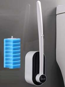 一次性马桶刷套装，长柄马桶清洁刷，带可替换刷头，无需钻孔即可使用。 - 彩色 - 查看 18