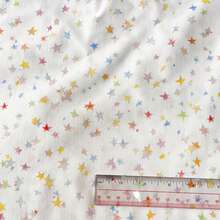 1 Yard Rainbow Cartoon Star Print Cotton Fabric, Soft Breathable Quilted Cloth, Suitable For Garment Making, Bags And DIY Sewing Projects, Sold By The Yard - Colorful Stars - View 4