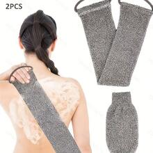 2pcs Exfoliating Bath Towel And Glove Set - Powerful Mud Removal Tool, Deep Cleansing Scrub Gloves - A - View 10