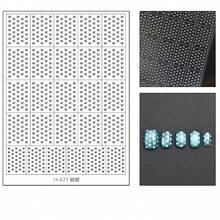 透明镂空贴纸，经典图案，双用途设计，包含迷你星星、爱心和星爆图案，多功能镂空美甲贴纸 - 無色 - 查看 7