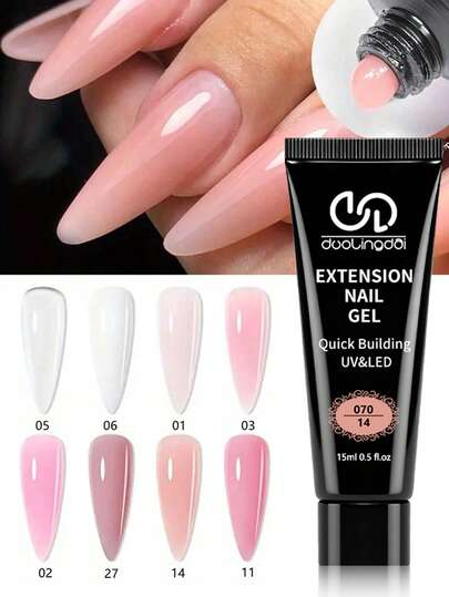 15毫升透明果冻凝胶，适用于美甲设计，可用于美甲沙龙或在家轻松美甲——是母亲节的绝佳礼物。