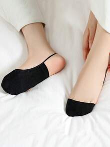 1/5/10双装女士隐形船袜夏季硅胶防滑袜冰丝超薄半掌吊带隐形镂空吊带船袜 - 彩色 - 查看 7