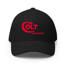 Hat Baseball Colt Firearms Logo Printed  Cap Adjustable - Black - View 1