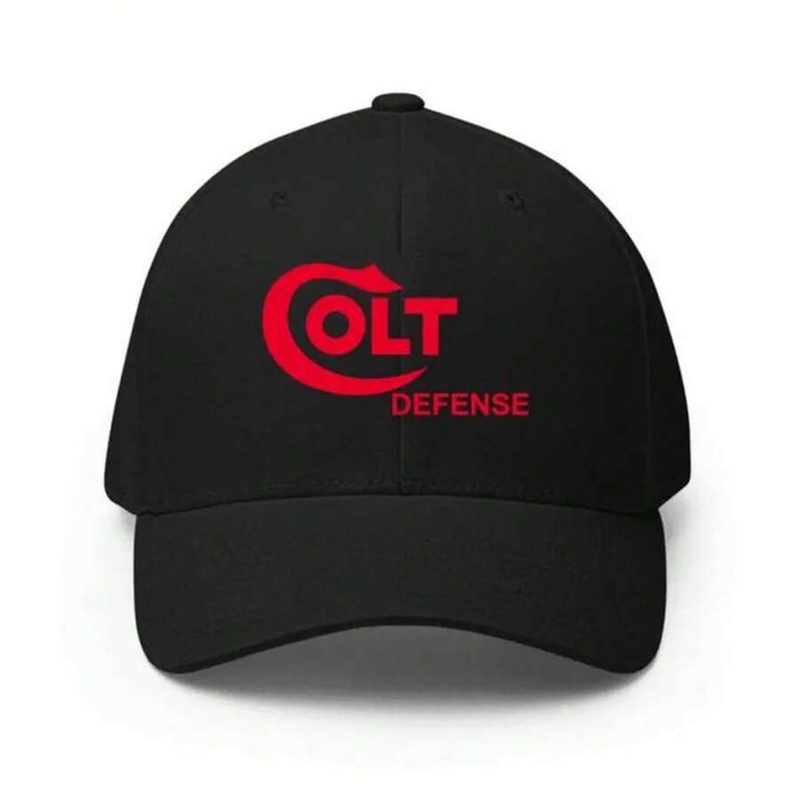 Hat Baseball Colt Firearms Logo Printed Cap Adjustable - Black - View 1