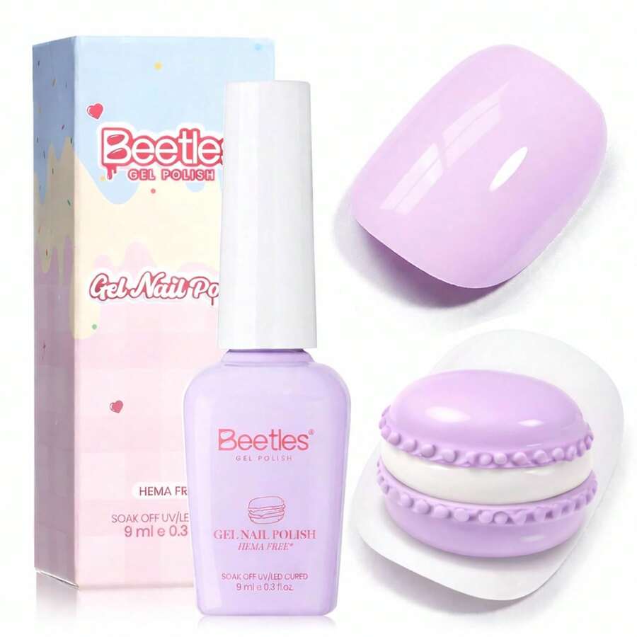 Beetles Pink Gel Polish - Strawberry Milk Light Pink Pastel Nail Polish, Same Color Same Bottle, Long Lasting Soak Off UV LED Nail Art, Spring Manicure Salon Gifts For Her - 春日薰衣草馬卡龍的滋味 - 查看 1