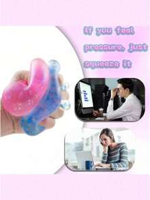 Nee Doh Dreamy Water Drop Swirl Cube Squishy Toy, Malt Sugar Slow Rising Stress Ball, Anxiety Relief Fidget Toy - Hồng - Xem 8