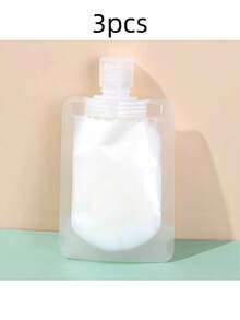 30ml/50ml/100ml 3pcs/5pcs Portable Liquid Cosmetic Packaging Bags, Refillable Shampoo Squeeze Pouch, Reusable Travel Bottles - Multicolor - View 12