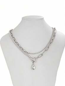 1条83厘米时尚镀金叠层吊坠项链 - 适合女性日常佩戴、晚宴等场合 - 蝴蝶型 - 查看 4