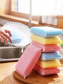 6/3pcs Thick Reusable Absorbent Kitchen Dish Cloth, Household Cleaning Sponge, Cleaning Rag, Kitchen Cleaning Sponge, Cleaning Supplies, Cleaning Tools - Dishwashing Sponge - View 9