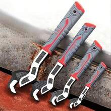 Multifunctional Self-Locking Wrench, 6, 8, 10, 12 Inch Multi-Model Pipe Flexible Wrench, Quick-Opening For Water Heating Pipes, Pipe Wrench Set - A - View 1