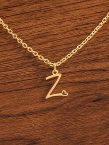 1件装26字母设计心形吊坠项链，母亲节礼物，送朋友的礼物 - 款式1 - 查看 21