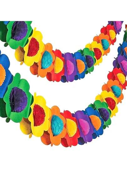 1 Bộ Dây Hoa Nhiều Màu Sắc, Vòng Hoa Giấy Nhiệt Đới Rực Rỡ, Trang Trí Tiệc Hawaii Nhiều Màu, Thích Hợp Cho Quán Bar Theo Chủ Đề Hawaii và Lễ Hội Nhiệt Đới, Trang Trí Tiệc Mùa Hè, Trang Trí Nhà Cửa
