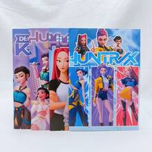 1本K-Pop《恶魔猎人》女团卡通笔记本，可爱笔记本，赠品1本，热门K-Pop《恶魔猎人》女团周边商品，学习文具，螺旋笔记本，实用练习本，趣味礼物，K-Pop战士，适合作为生日礼物或返校季礼物 - 彩色 - 查看 6