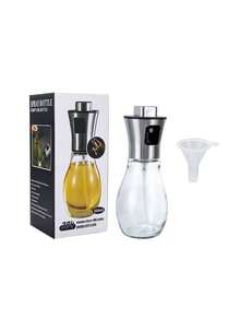 1 st sprayflaska i rostfritt stål, 200 ml läckagesäker glasoljedispenser med pump, lämplig för matlagning, grillning, sallad och kök - 200 ml - Visa 9