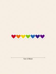 LGBTQ Pride Heart Glossy Sticker Rainbow Gift For Her Brides Sticker Affirmation Sticker Equality Waterproof Sticker Love Is Love Decal - Multicolor - View 2