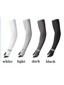 Plus Size Loose Ice Silk Sun Protection Arm Sleeves, Summer - A - View 8