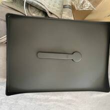 1 pieza, Bandeja de plástico multifuncional con drenaje, compatible con escurridor, a prueba de humedad y fácil de limpiar - Negro - Ver 6