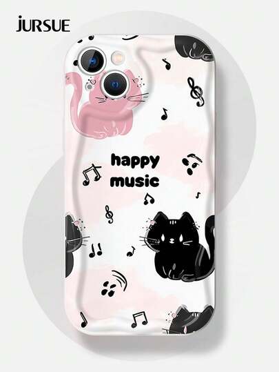 Capa de telefone macia, protetora, à prova de choque, com design fofo, kawaii, estético, engraçado e de desenho animado, compatível com iPhone 17, 16, 15, 14, 13, 12, 11 Pro Max, SE 2020, X, XR, XS, 8, 7 Plus, N1231