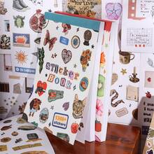 1300+ piezas Libro de pegatinas de dibujos animados, 50 hojas de pegatinas decorativas estéticas, calcomanías de flores y animales para scrapbooking, diarios, portátiles, botellas de agua, equipaje, suministros de manualidades DIY y accesorios para planificadores papelería libro de sticker estikers - Rectángulo - Ver 7