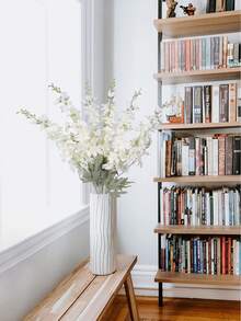 1PC Artificial Silk Flower - Swallow Grass, Simulated Bouquet, Suitable For Home, Dining Room, Living Room, Outdoor Garden Decoration, Used For Wedding, Family Garden And Party Decoration, Artificial Flower, Wedding Flowers, Bridal Bouquet, Wedding Supplies, Wedding Decoration, Decorative Flowers, Spring Decoration - White - View 9