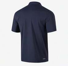 Skechers 男士休闲运动翻领 Polo 衫，夏季新款 - 海軍藍 - 查看 2
