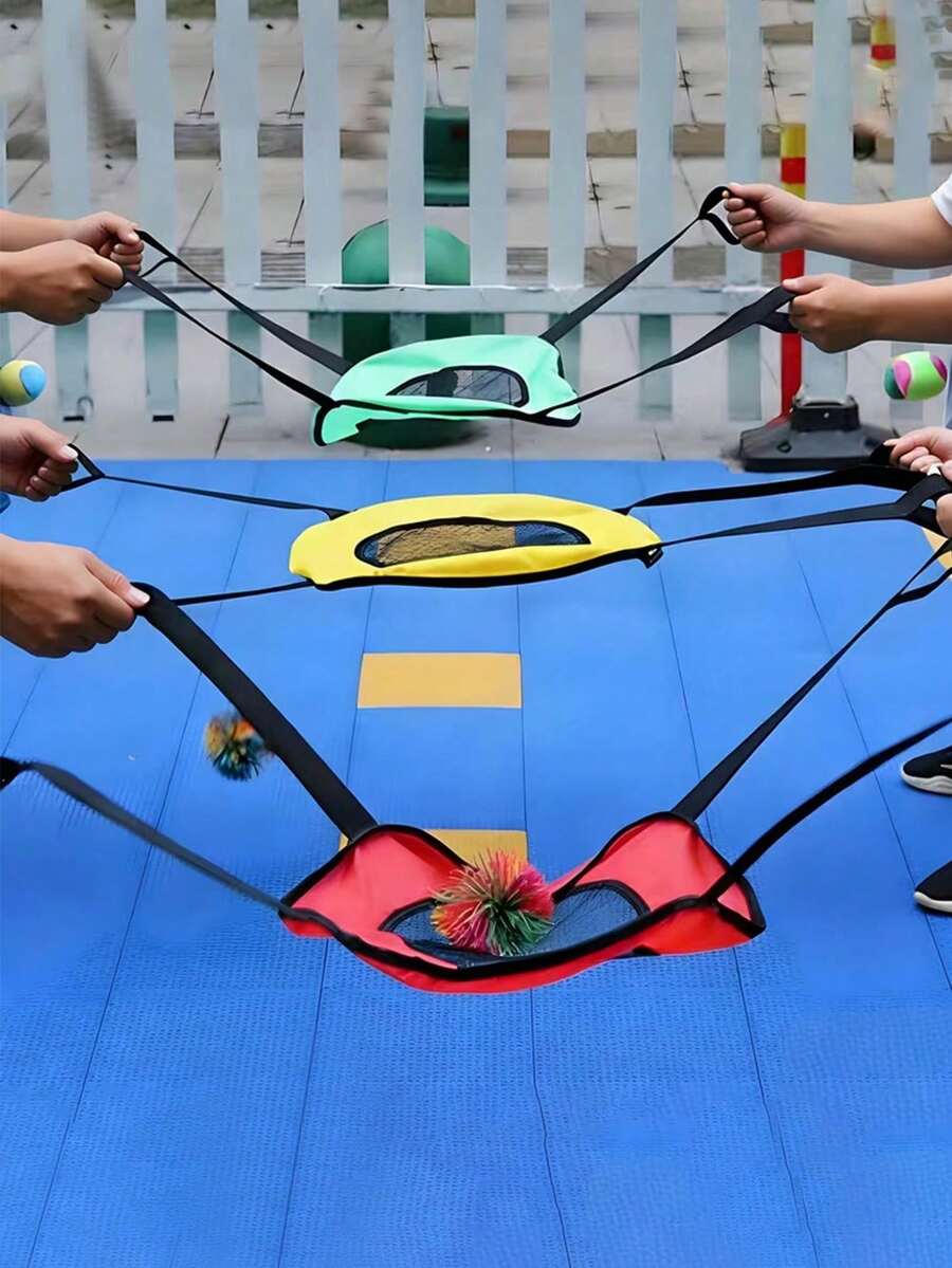 2-Player Interactive Outdoor Toss Game - Double The Fun, Oxford Cloth, Includes Random Stretch Ball Bag, Suitable For Family Sports And Entertainment, Indoor/Outdoor Use