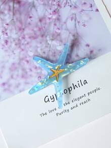 可爱海星发夹，海洋风女孩侧夹，夏季海滩海洋元素优雅发饰 - 彩色 - 查看 9