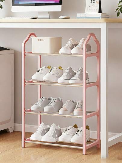 1pc 4-Tier Shoe Rack Storage Shelf - Freestanding Shoe Cabinet, Suitable For Wardrobe, Entryway And Hallway - Easy To Assemble, Space Saving